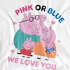 Peppa Pig Unisex Adult Pink Or Blue We Love You Family T-Shirt