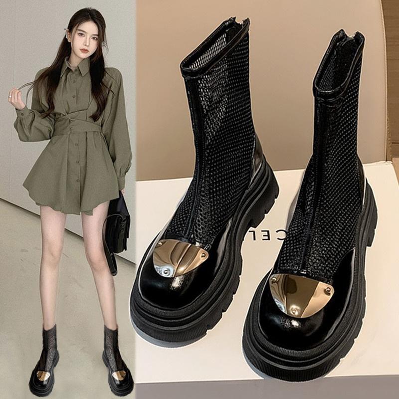 Wydrążone buty Martin damskie wiosna i lato nowe siateczkowe oddychające chłodne buty z dziurami wszechstronne sandały