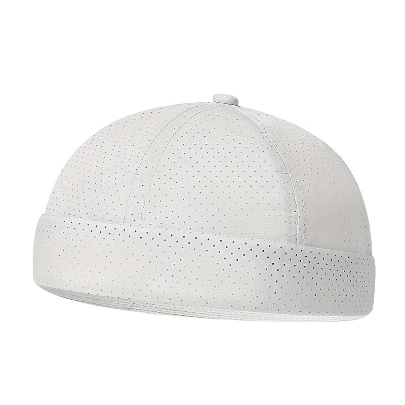 New Summer Mesh Quick-Drying Landlord Hat, Solid Color Light Board Adjustable, White Hat,Friendly Breathable Hip Hop Tang Hat белый