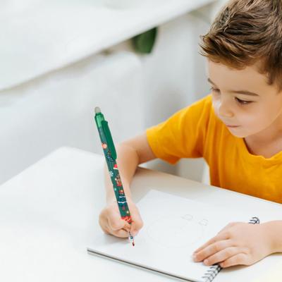 Vánoční smazatelná gelová pera 0,5 mm Zatahovací inkoustová pera s gumovými hroty Slavnostní školní a kancelářské potřeby
