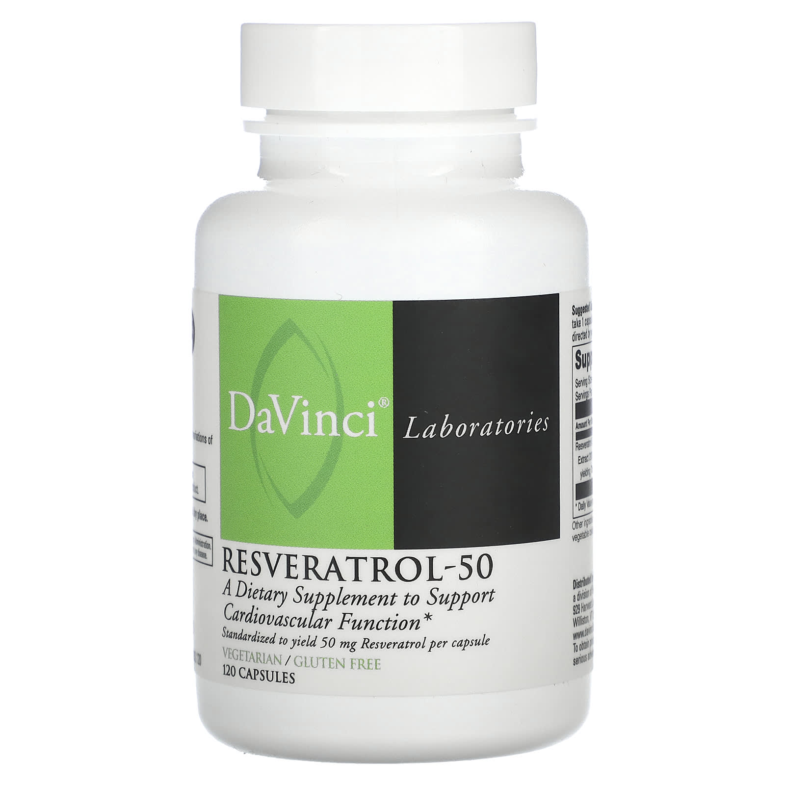 

DaVinci Laboratories of Vermont, Resveratrol-50, 50 mg, 120 Capsules