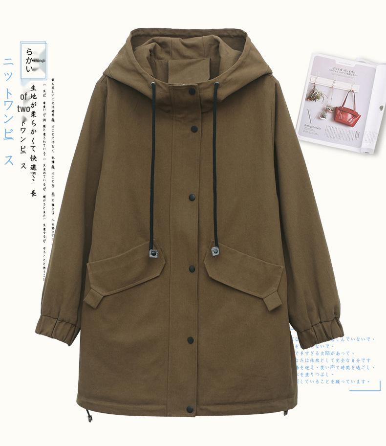 Women's Fashionable Fleece-Lined Parka: Thickened Cotton Jacket - 2024 Winter Outerwear, Loose Fit, Casual Style for Moms.