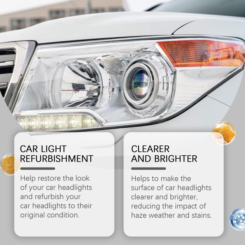 Agent de recondiționare a luminozității auto, kit de reparare a farurilor auto, zgârieturi faruri, agent de placare galben pentru recondiționare
