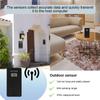 Weather Station Wireless Indoor Outdoor with Sensors Transparent Glass Color Display Digital