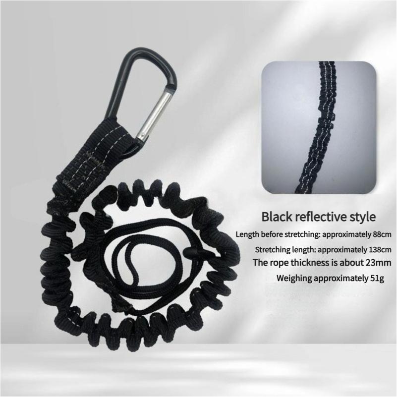 Safety Bungee Tether Tool Lanyard With Carabiner Hook Climbing Working Anti-Falling Safety Rope Aerial Work Climbing Accessories