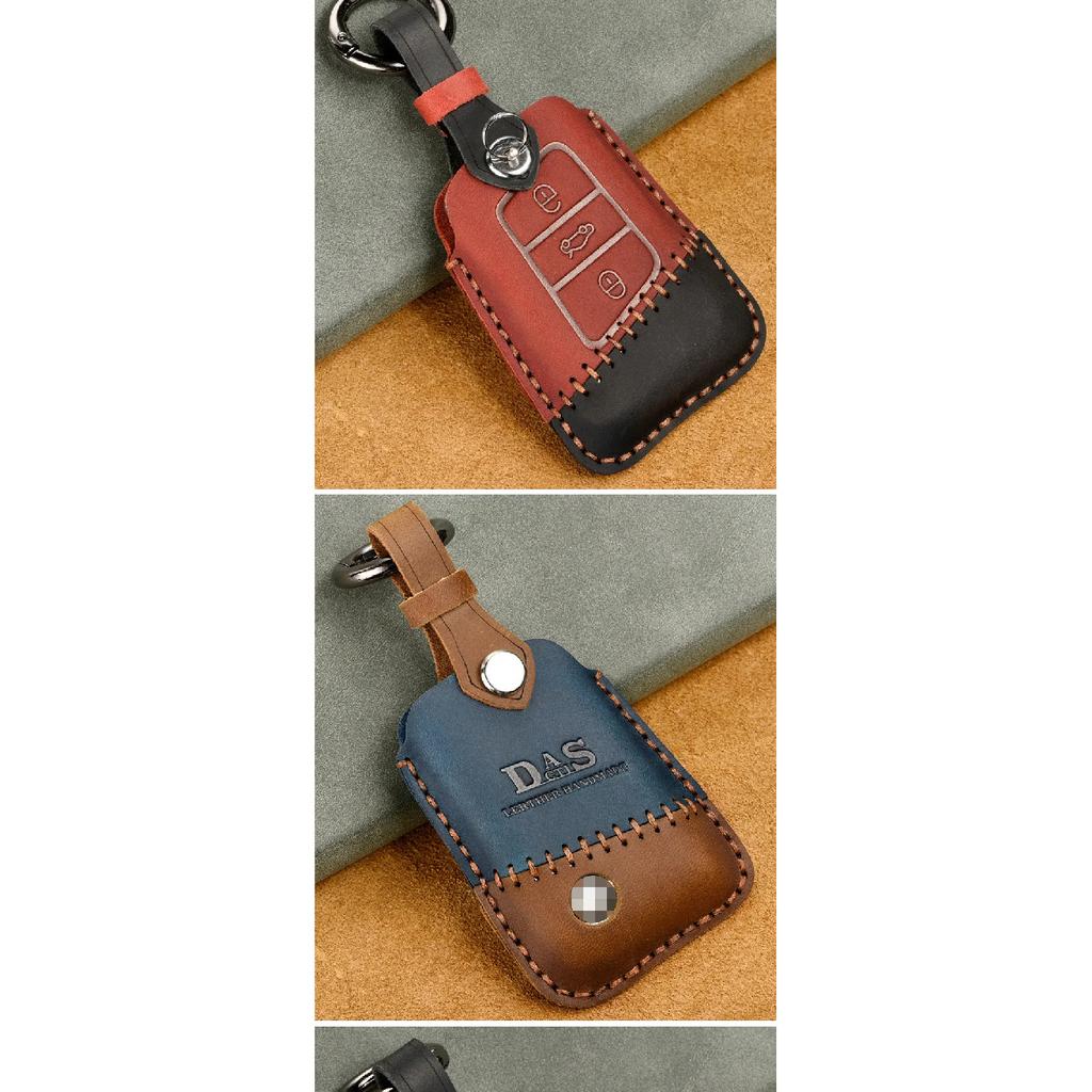 Leather Car Key Cover Case For VW Volkswagen Tiguan MK1 MK2 Magotan Passat B8 Polo Golf 4 5 6 7 mk7 Jetta POLO Eos Scirocco
