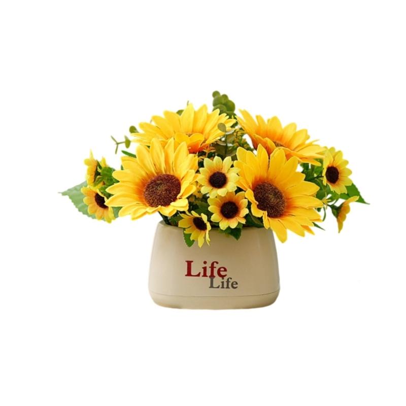 652F Fake flowers, simulated flowers, table decorations, bioinspired floral arrangements жёлтый