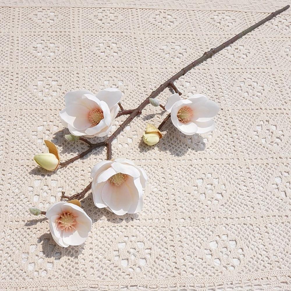 78cm Simulation Big Magnolia Real Touch Artificial Orchid Flowers  Home Living Room Decor