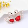 Elegant Small Swan Brooches with Rhinestones Unique Swan Pin Unisex Pins Alloy Texture Suitable for Fashionable Outfits