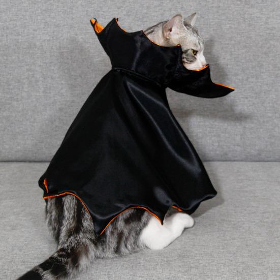 Halloween Pet Cloak Adjustable Dog Cat Bat Wings Cape Costume Spooky Halloween Party Cosplay Kitten Puppy Outfit Apparel Pet Supplies
