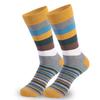Men's Plus Size Striped Knee-High Socks - Trendy European & American Style for Autumn/Winter