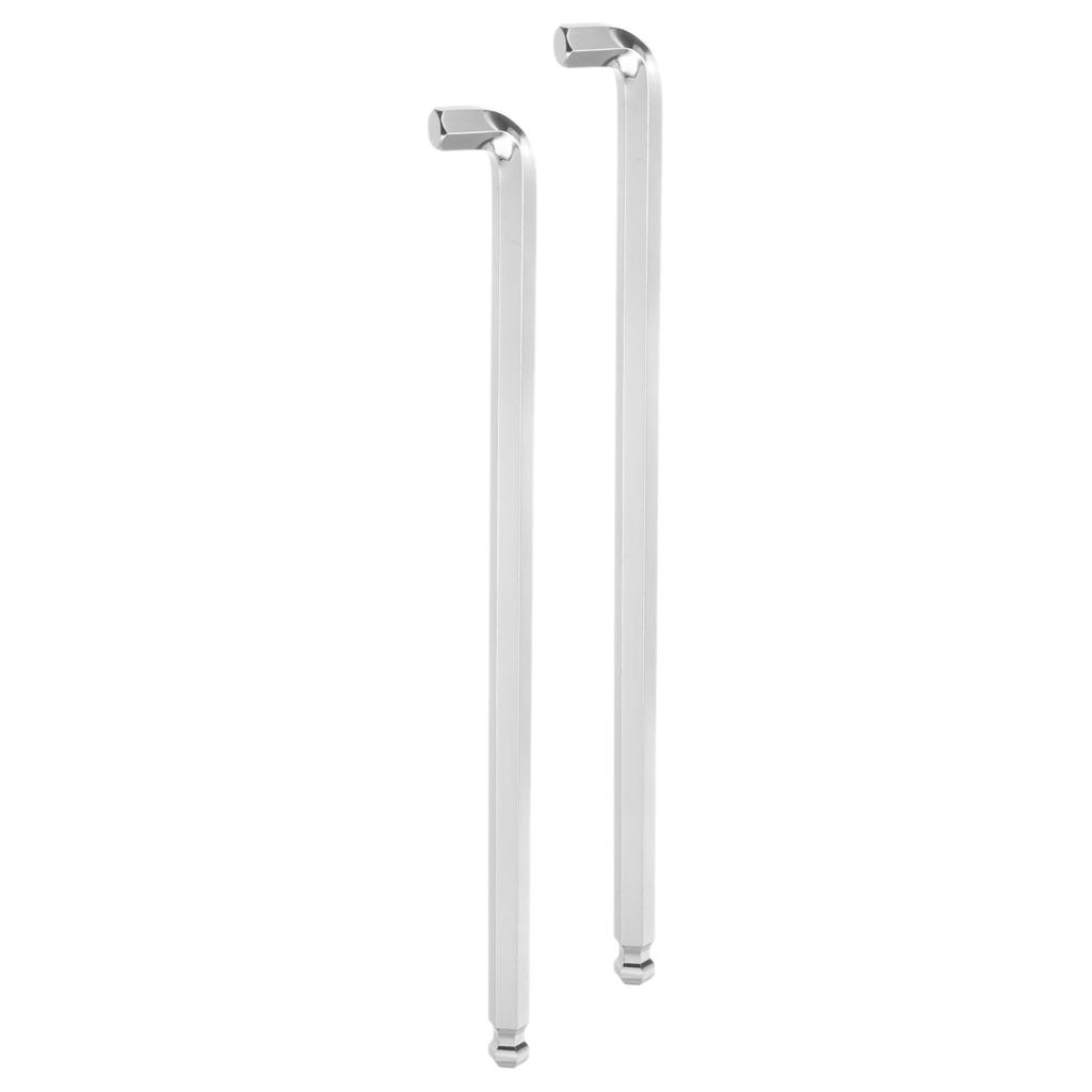 Uxcell 10mm Hex Key S2 Repair Tool for Screw Furniture Bicycle Silver 2-Pack Wrench, Ball-Type, Steel, L-Shaped, Short, Removal, Tightening, Assembly,