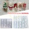 Bonhomme de neige de Noël Sapin de Noël Moule 3D pour Ongles Cerf Homme en Pain d'Épices Décorations pour Ongles Design DIY Moule en Silicone pour Manucure Art des Ongles