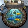 Underwater Marine Life Round Area Rug Under Office Chairs Bedroom Living Room Home Decor