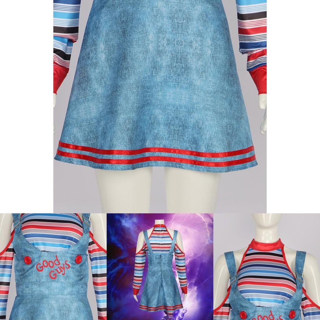Süßes Dada Zirkusclown Kostüm Halloween Cosplay Horror Puppe Dienstmädchenkleid Revival Set