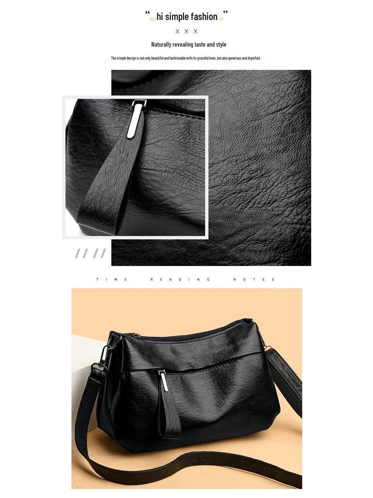 Elegancka Wszechstronna Skórzana Torba Crossbody dla Pań