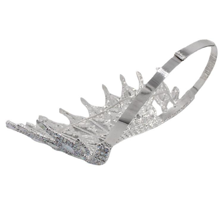 Catwalk Pageant Crown Stage Oversized Adjustable Rhinestone Crown Festive Party Headwear