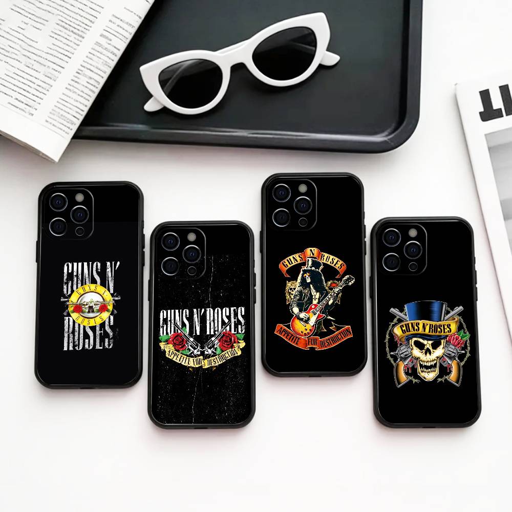 BAND G-Guns N' Roses Phone Case Silicone Soft For IPhone 17 16 15 14 13 12 11 X XR Plus Pro Max Plus