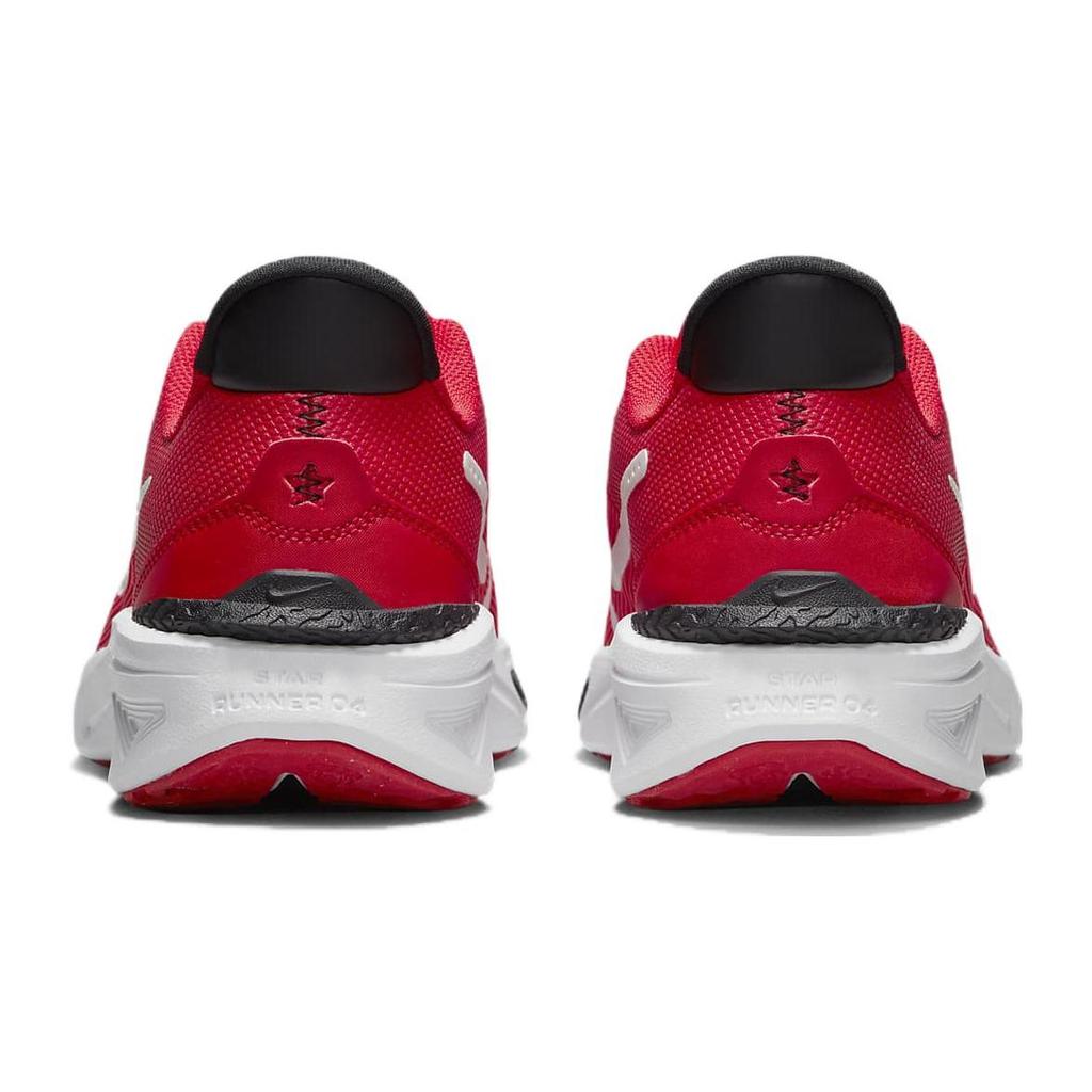 Nike Star Runner 4 GS University Red Kids Sneakers Black White Summit-White DX7615-600