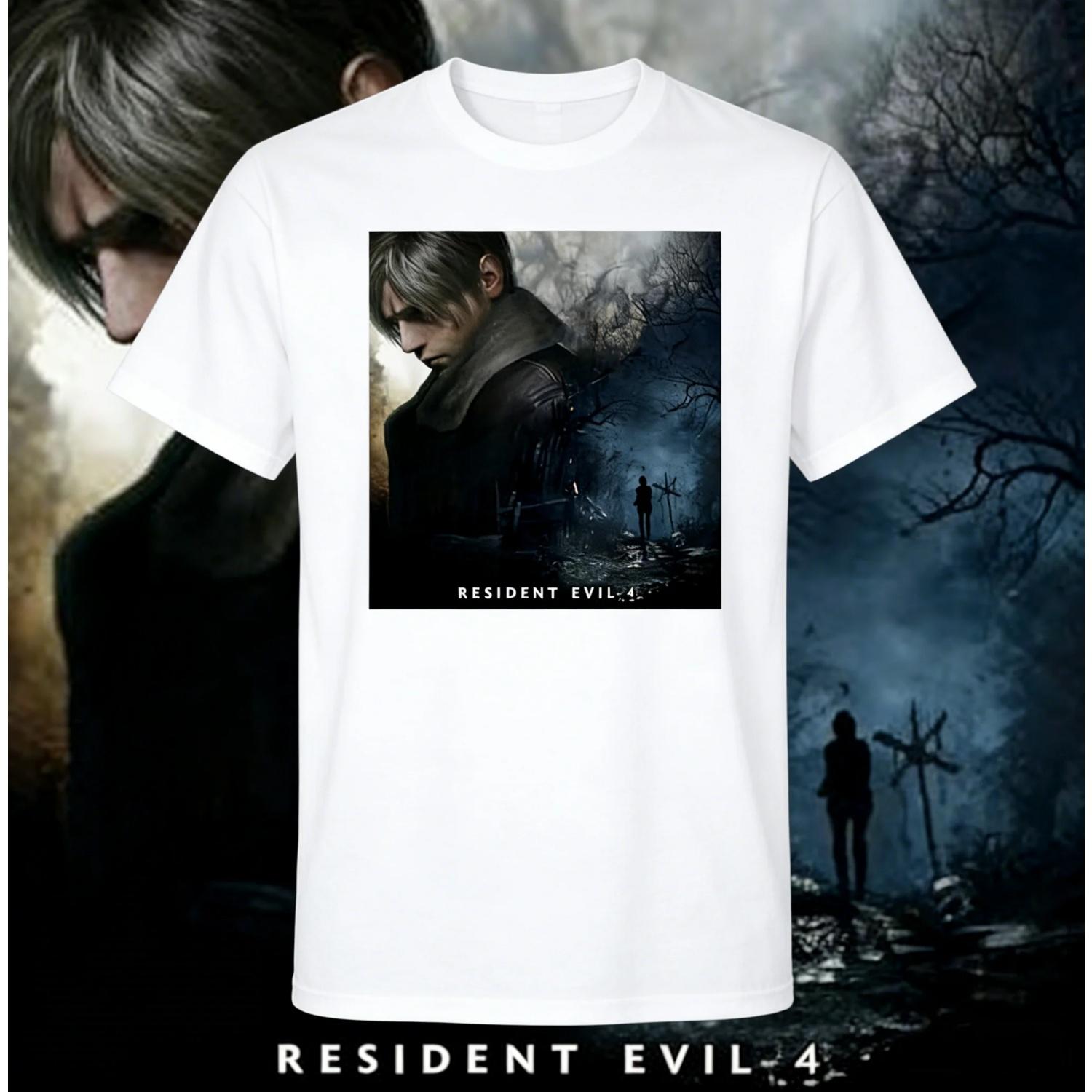 

2026 Новая Модная Хлопковая Футболка Resident Evil Уличная Одежда Дышащая Футболка Унисекс Высокое Качество Оверсайз Футболка Мужская Женская Футболка S чёрный