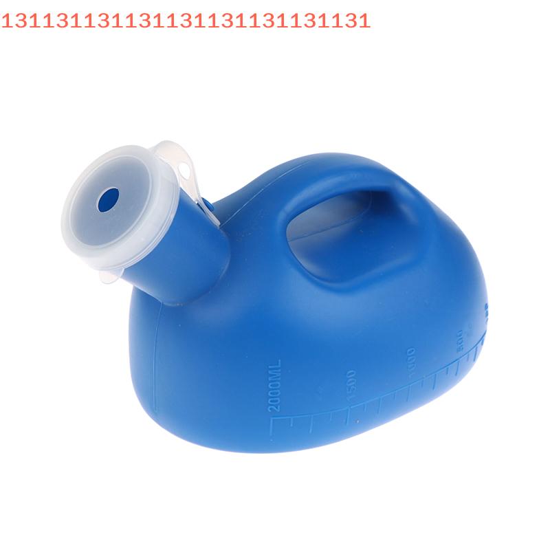 Toilet Supply For Outdoor 2000ml Plastic Male Elderly Bed Potty Pee Bottle Collector With 160cm Tube Portable Pee Urine Bottle