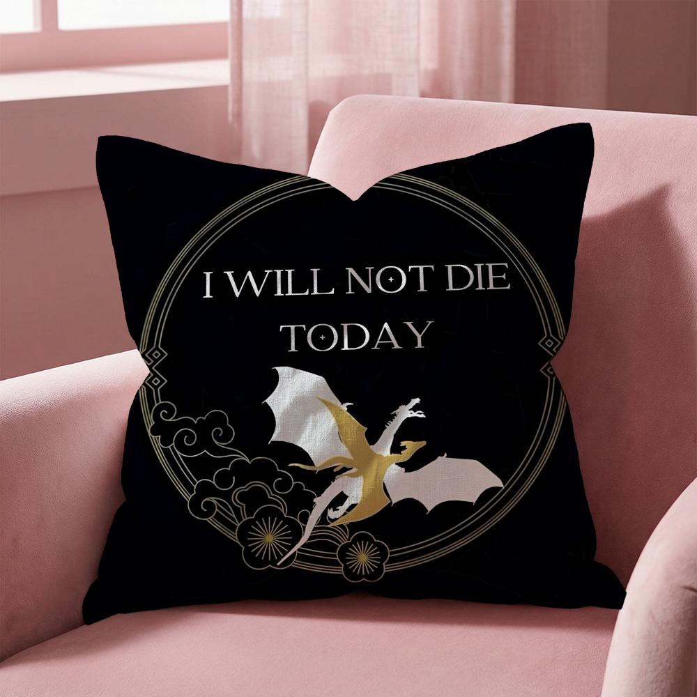 F-Fourth W-Wing Dragon Cushion Cover Multi-Scene Pillow Cover for Home & Car - Reversible, Soft & Durable for Daily Use
