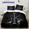 Musical instrument notes  Pattern Bedding Quilt Set Quilt Cover Pillowcase Home Decoration  Gift (1 * duvet cover + 2 * pillowcase, without core)