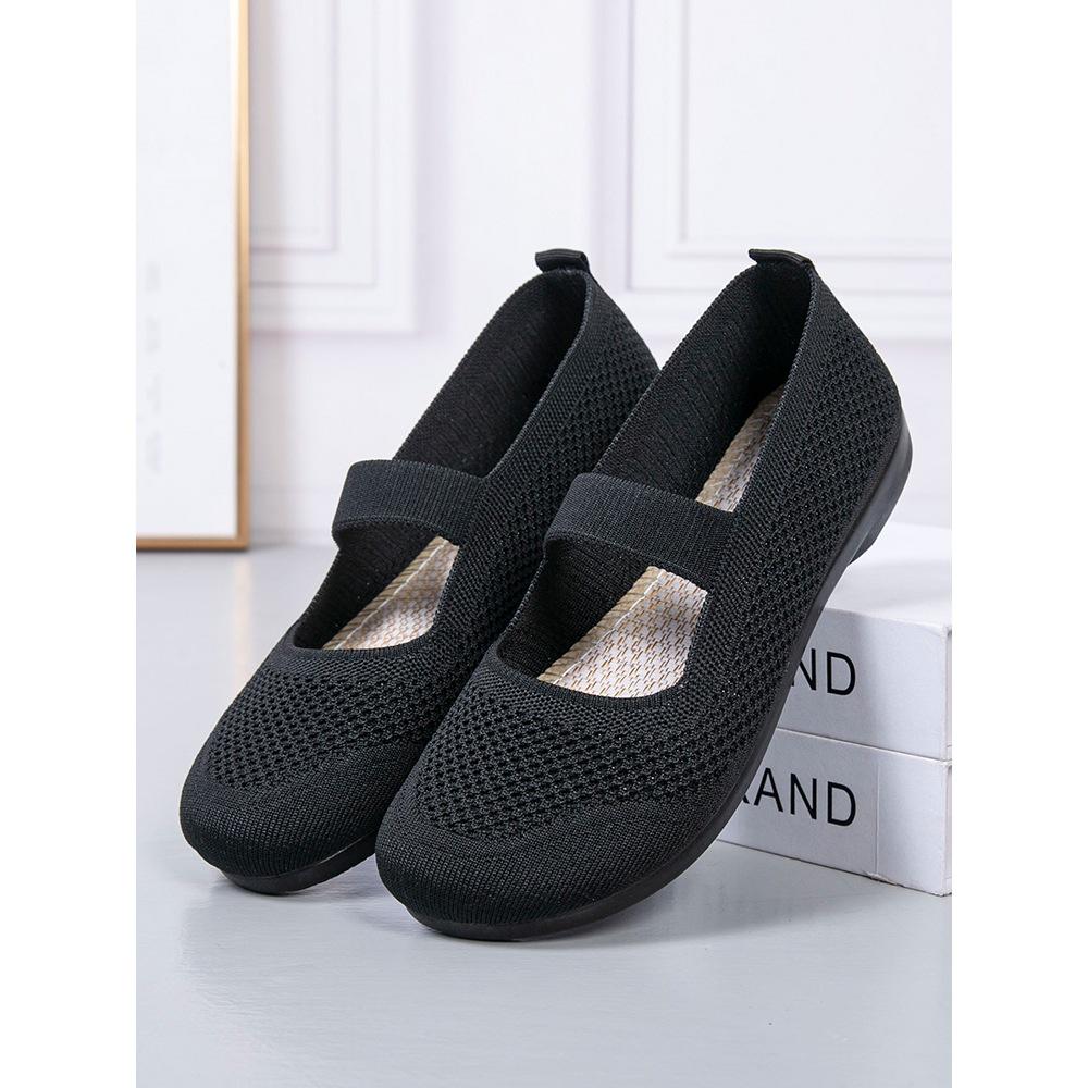 Sommarskor för kvinnor, slip-on, andningsaktiva, mjuk sula - Lågskurna, perforerade för komfort