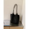 IELGY Large-Capacity Woven Tote Bag Lazy Commuter Portable One-Shoulder Bucket Bag