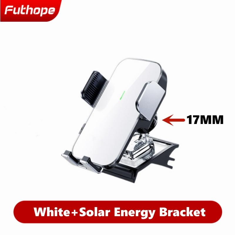 

Futhope Солнечный держатель кронштейн Стабильный телефон для Tesla Model Y Model 3 2018-2023 Воздуховыпуск 180° Вращение Универсальный GPS Solar Bracket White