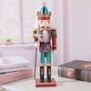 Wooden Nutcracker Soldier Figurine Christmas Decor Tabletop Ornament Home Office Display Gift