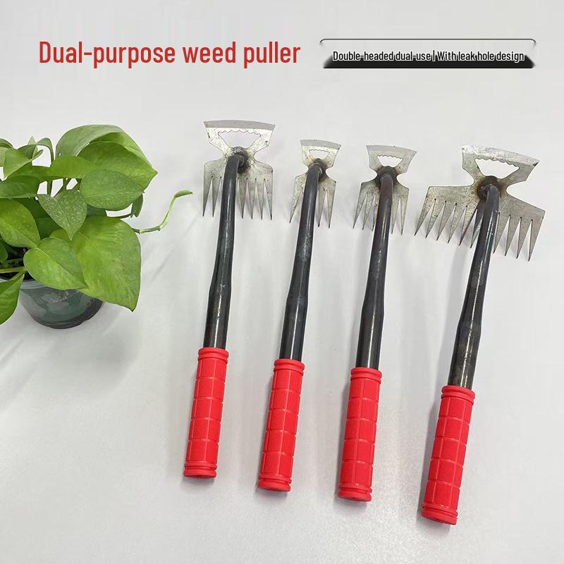 Multi-Functional Weeding Tools: Hoe, Rake, Soil Loosener, Shovel & Root Puller for Wild Vegetables