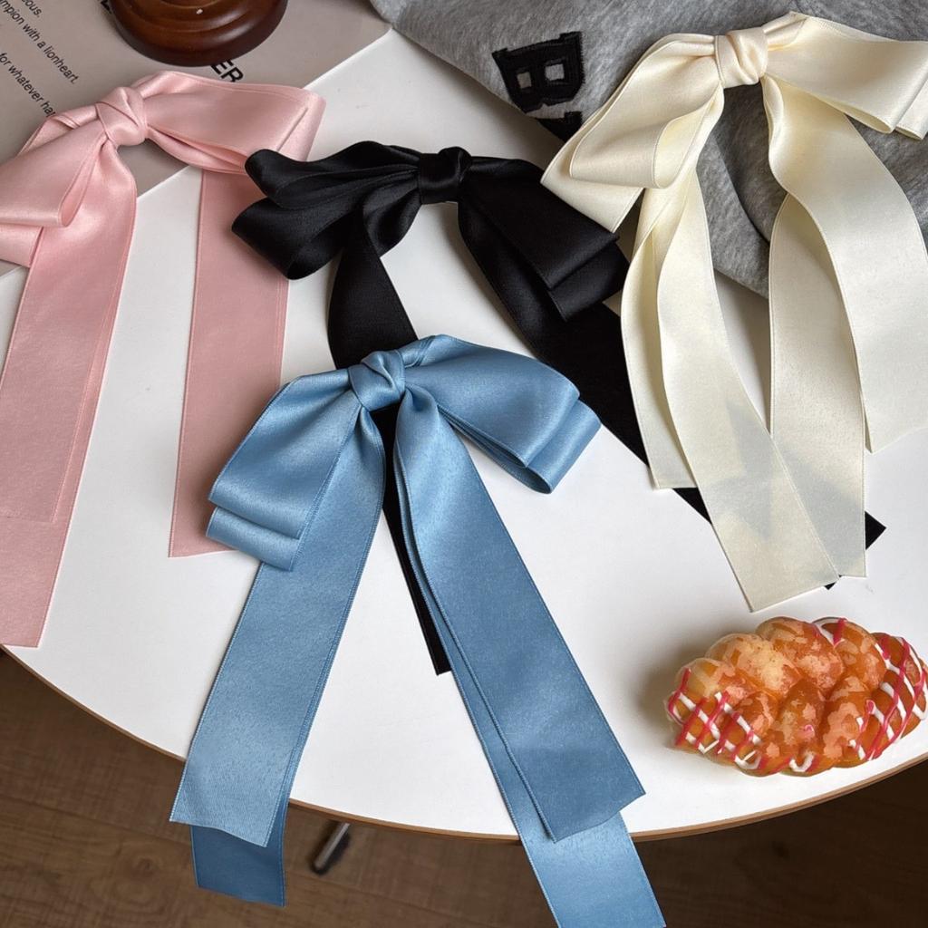 1pc Girl Ballet Stlyle Bow Streamer Hairpin, Female Elegant Sweet and Lovely Fashion Temperament Korean Version Headwear
