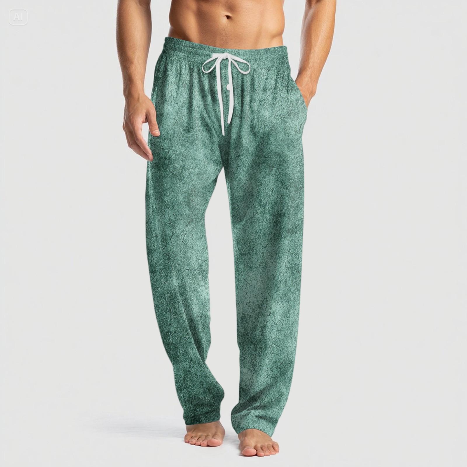 

Мужские вязаные повседневные брюки с карманом и принтом на Хэллоуин, пижамные брюки XL