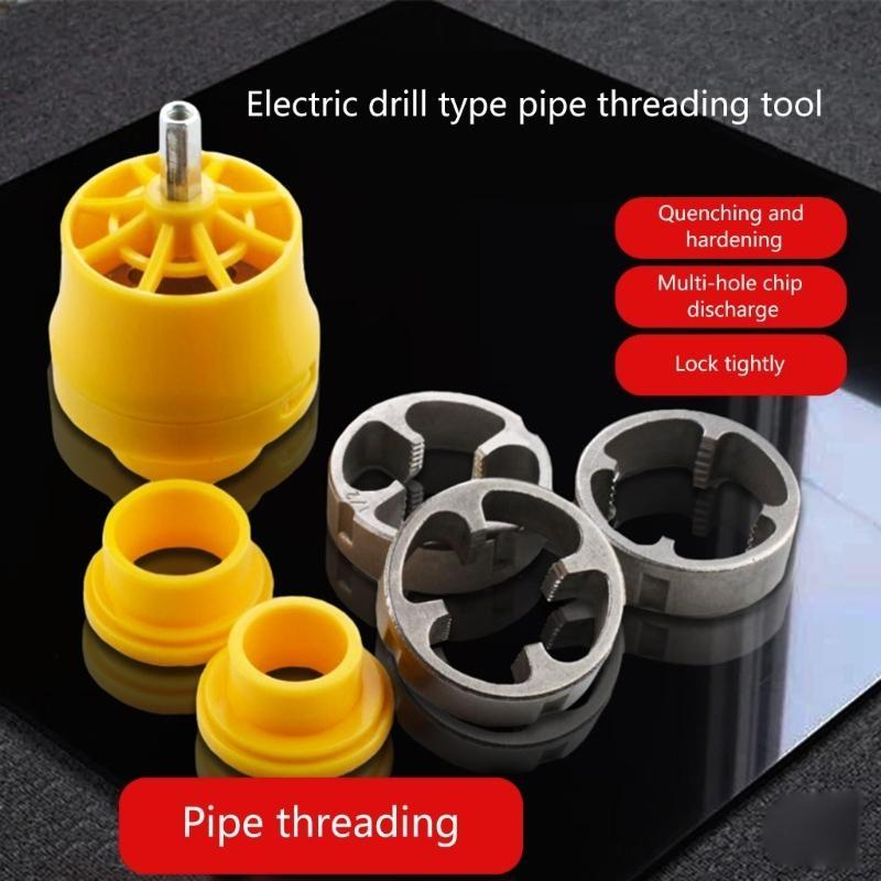 7Pcs PVC Pipe Threader PVC Thread Maker Tool for Electric Drill PVC Threader