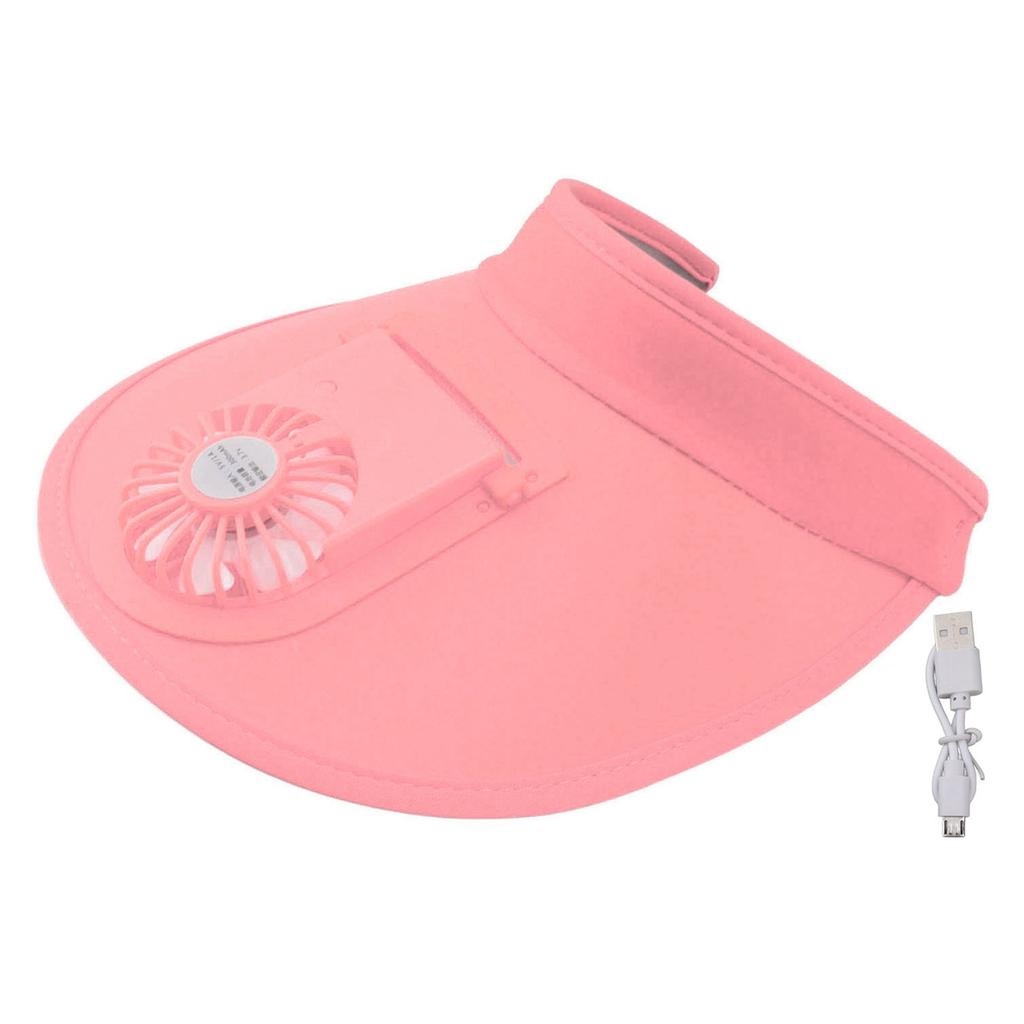 Fan Hat for Women Kids Large Area Sun Protection 3 Gear Wind Speed USB Rechargeable Cooling Hat