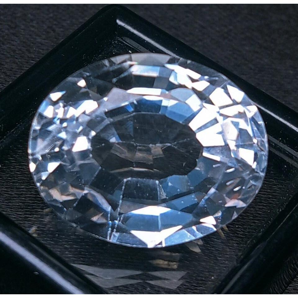 White Sapphire Natural 28-30 Ct Oval Cut Excellent Certified Loose Gemstone