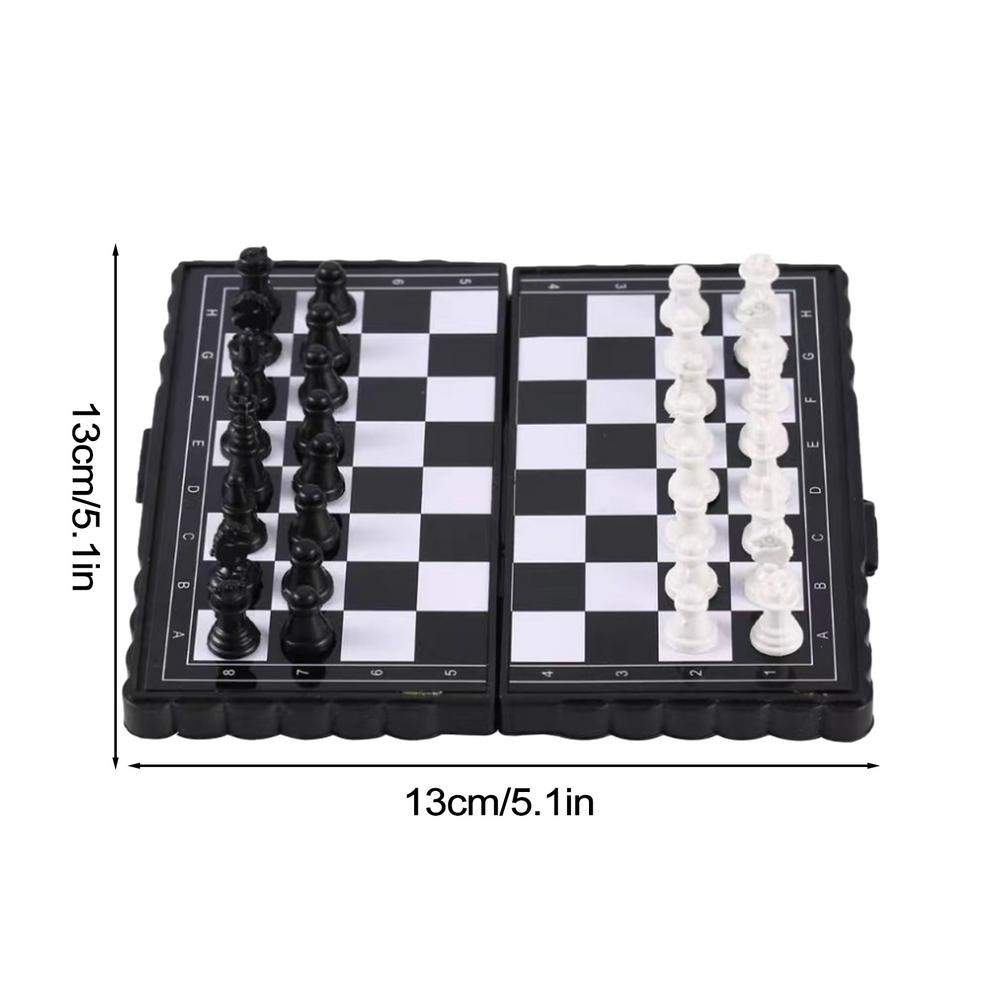Magnetic Chess Board Game Educational Chess Set Toys Foldable Magnetic Chess Board Game with Storage Bag for Kids and Adults