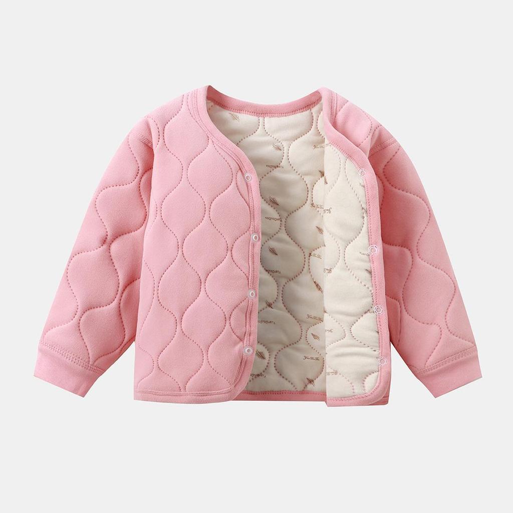 Dziecięca Termiczna Bawełniana Bluzka Warstwowa – Unisex, Idealna na Mundurki Szkolne, Pogrubiona i Ciepła, Doskonała Wewnętrzna Kurtka Bawełniana z Wypełnieniem