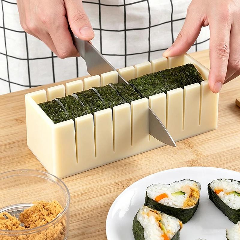 Make Sushi Machine Cutter Sushi Maker Kimbap Sushi Rolls Mold Round Square Heart-shaped Onigiri Molds Rice Balls SSGJ006