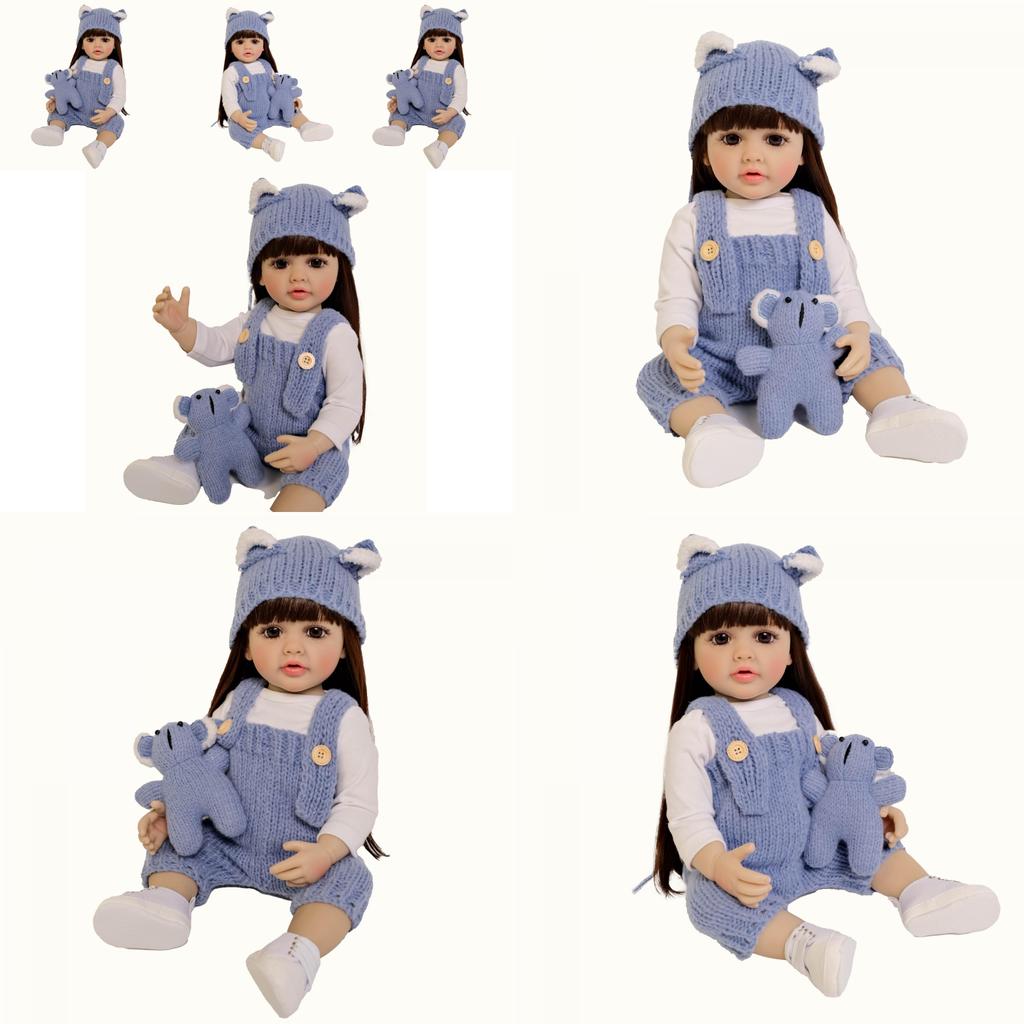 Full Silicone Reborn Baby Doll With Knitted Hats And Clothing Design For Collectors And Gift Enthusiasts
