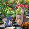 Durable Cartoon Slippers Flower Pot Resin Crafts Handmade Flower Holder Waterproof Funny Shoes Flowerpot Wedding Party