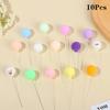 10 Stück Ballon Tortenaufsätze Bunte Ball Tortenspieße Wiederverwendbare Runde Ton-Ballons Cupcake Toppers für Hochzeit Jubiläum Geburtstag