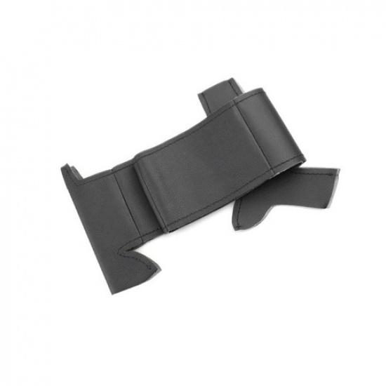 All Black Steering Wheel Leather Cover Trim For VW Caddy 2003 2004 2005 2006