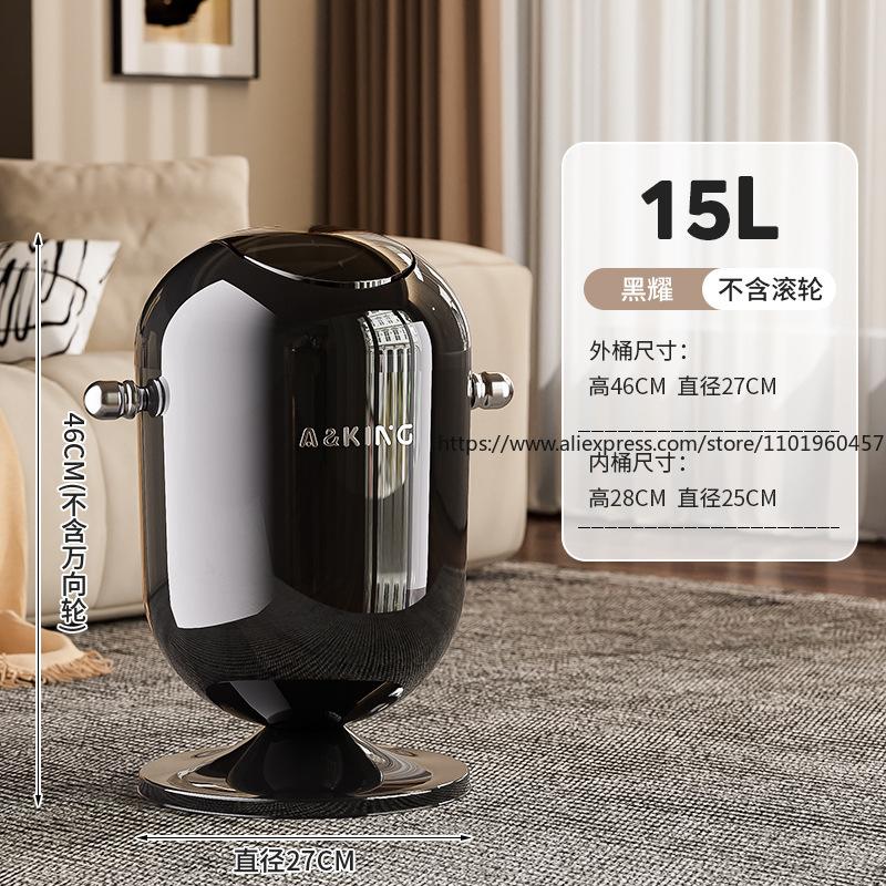 High-Capacity Kitchen Trash Can for Home Stylish Tall Garbage Bin with Lid Mobile No-Bending Kitchen-Specific Waste Container