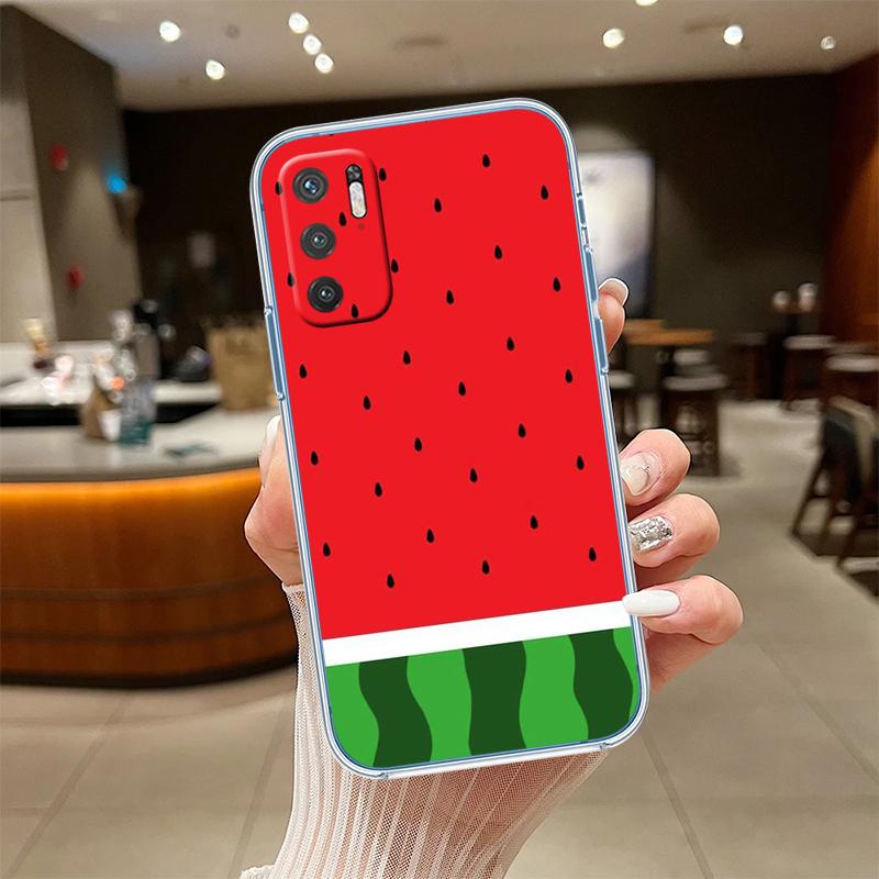 UP19 Cartoon Fruit Watermelon Transparent Phone Case for Motorola Moto G7 G8 G9 G84 G85 G73 G24 G15 Z2 Play Power Plus