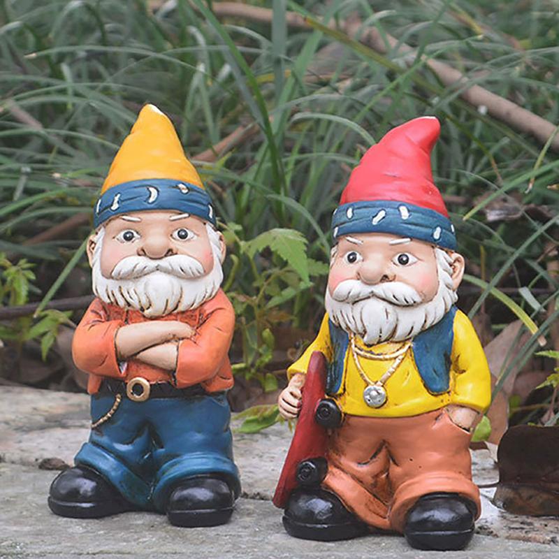 Creative Garden Statues Outdoor Gardening Dwarf Ornaments Resin Crafts Resin Funny Household Desktop Statue Indoor Outdoor Decor