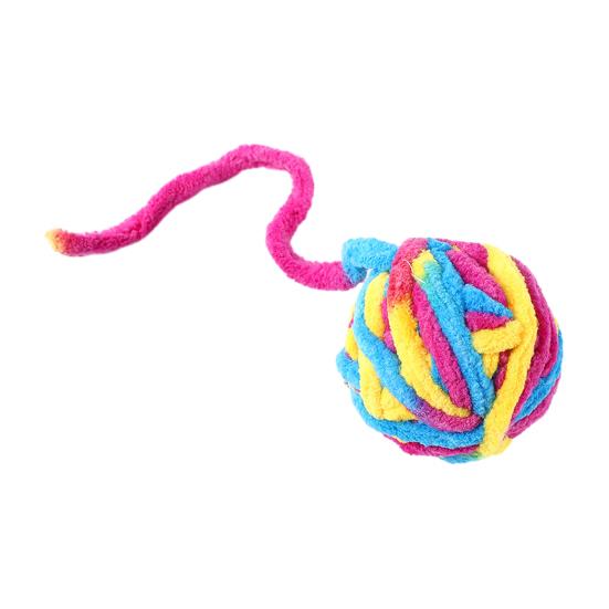 

Cat Toys Plush Ball with Bell Interactive Cat Toy Lightweight Bite Resistance Toy for Indoor Cats 3