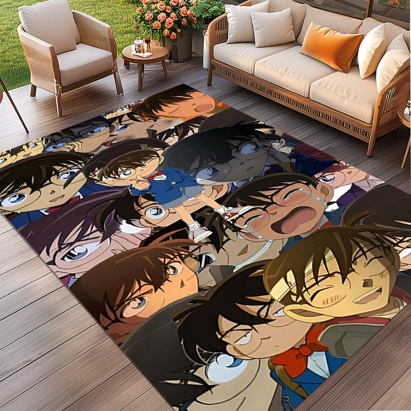 Detective Conan Print Rug, Washable Floor Carpet, For Entryway Dorm Laundry Room Office Study, Home Decor Birthday Christmas Gift