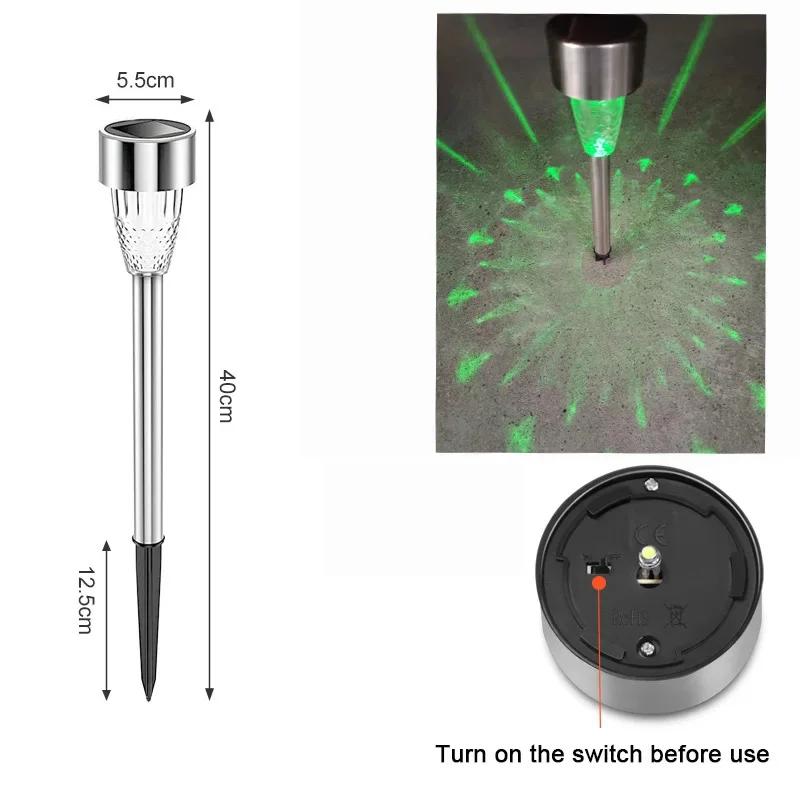 

Солнечный светильник - тип уличного садового солнечного светильника, водонепроницаемый, ландшафтное освещение, дорожка, терраса, двор, газон, украшение 1pcs